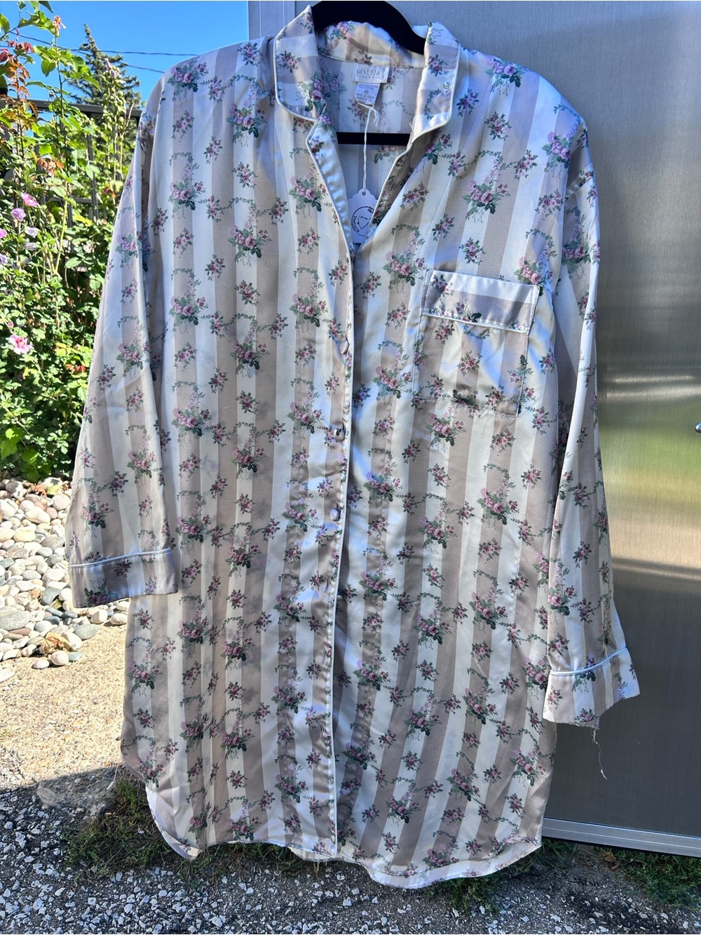 90s la senza button down nightshirt